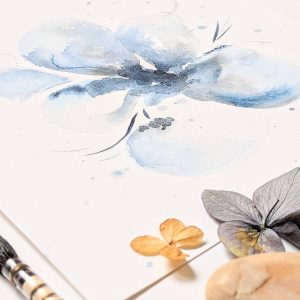Memories in blue, Aquarel