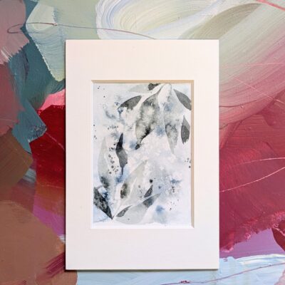 Summer glow aquarel leafs schilderijtje