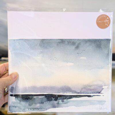 feel free aquarel landschap op papier