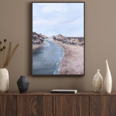 print poster A moment alone Abstract landschap Texel
