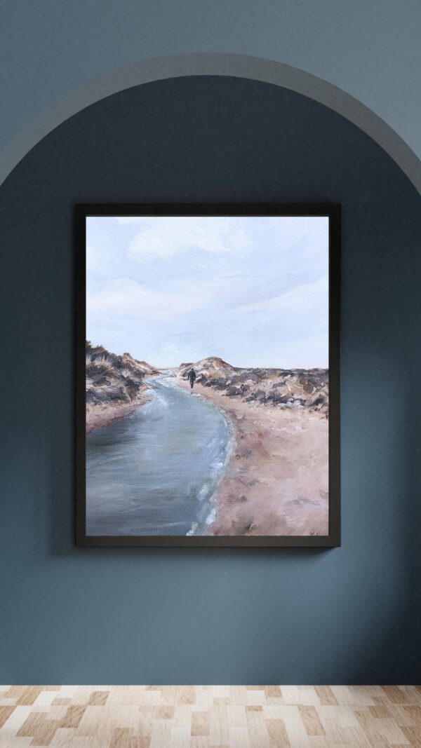 Print poster 'a moment alone' abstract landschap Texel print