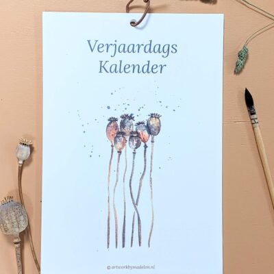 Aquarel Verjaardagskalender
