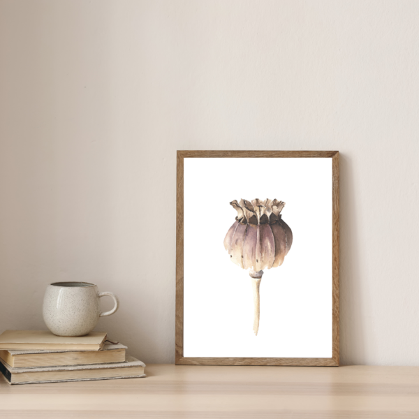 Print poster papaver Aquarel