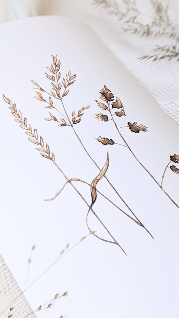 botanische print poster van grassen