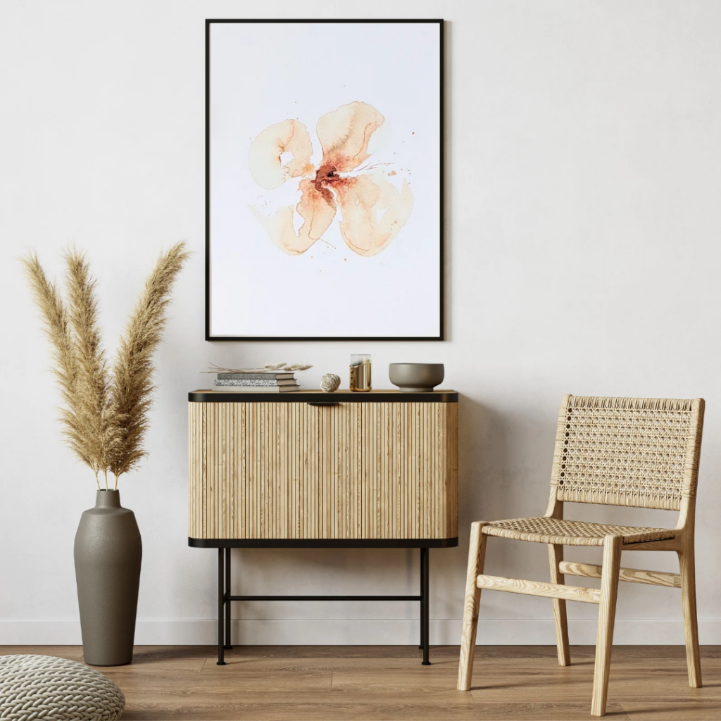 abstract bloemen print poster