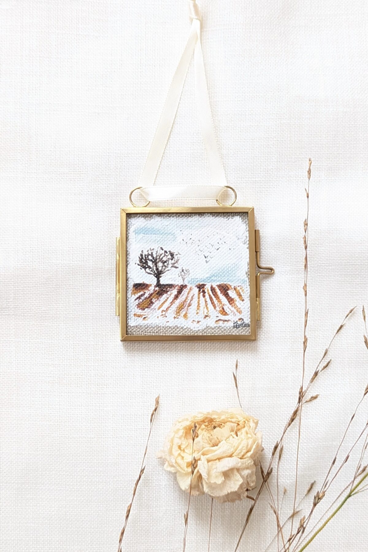 kunst ornament Nora landschap schilderijtje in lijstje