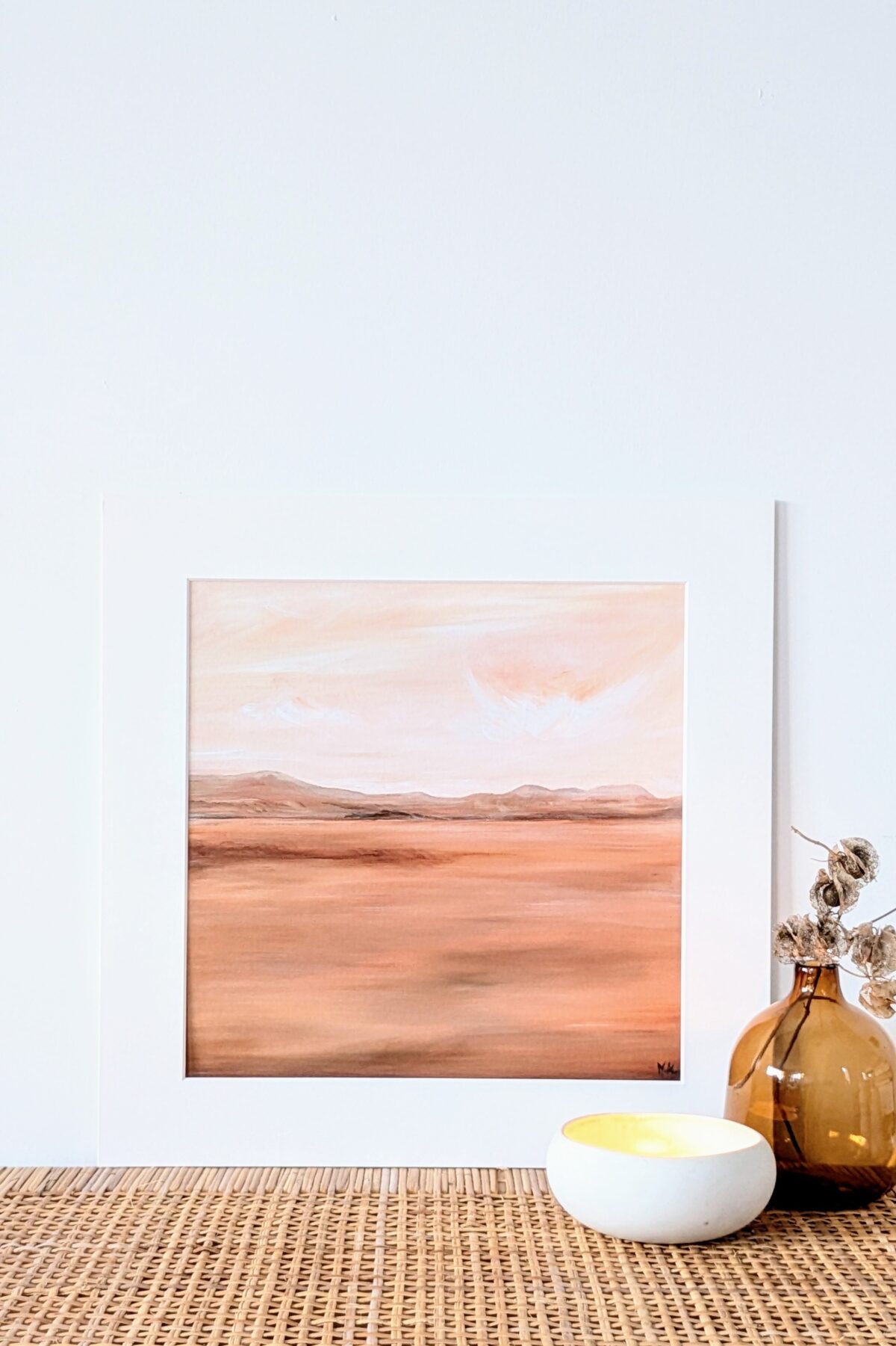 Kunst print The sound of quiet met passe-partout