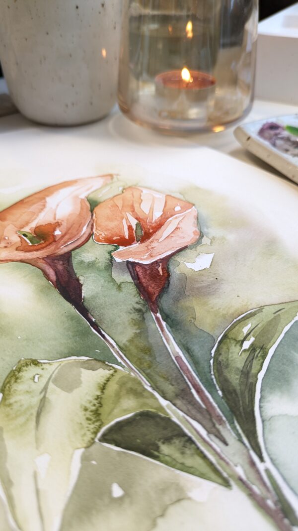 1-daagse workshop aquarel magie Calla schilderen