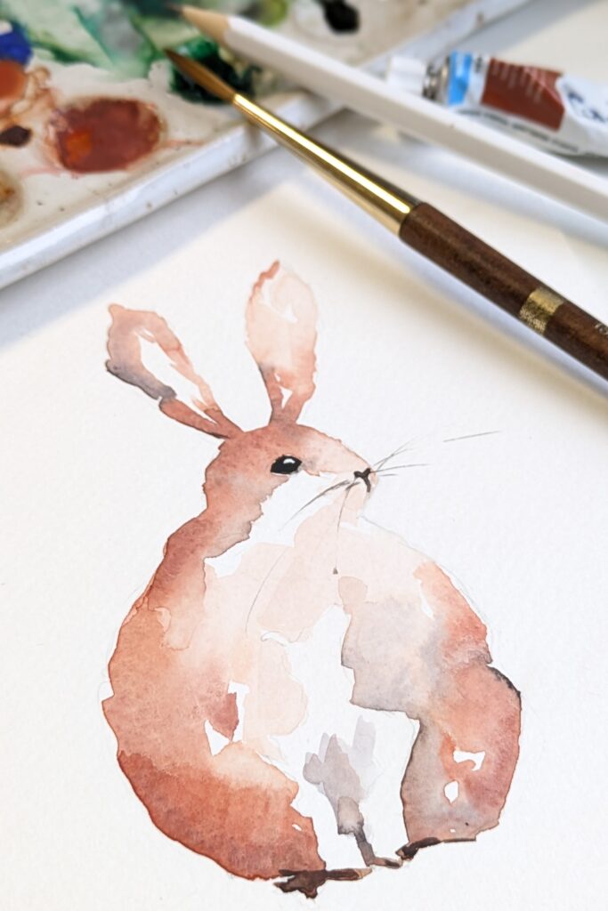 Dag workshop konijntjes in zachte aquarel schilderen aquarellen in Amersfoort