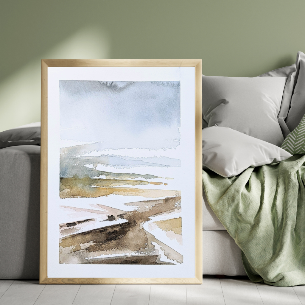 Print poster Landschap aquarel Breath