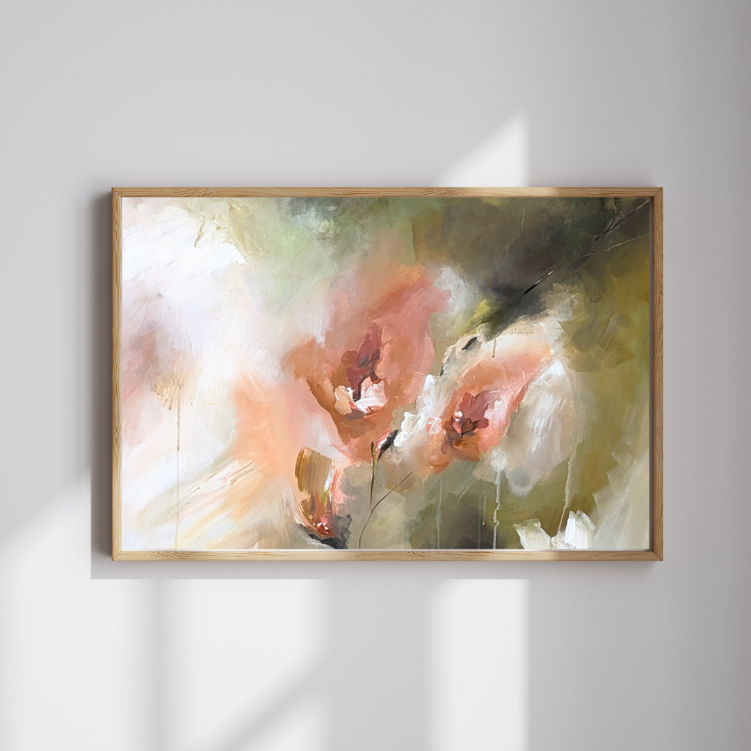 abstract bloem schilderij calla's acryl