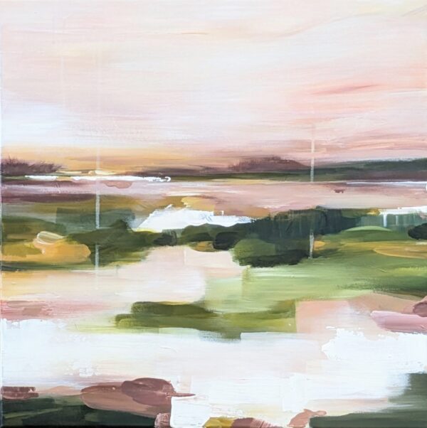 abstract landschap schilderij Radiant light