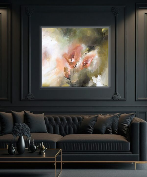 Abstract schilderij uit de collectie flourish bright bloemen abstract
