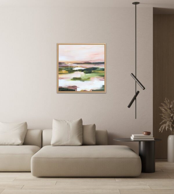 abstract landschap schilderij op maat gemaakt Ridiant Light