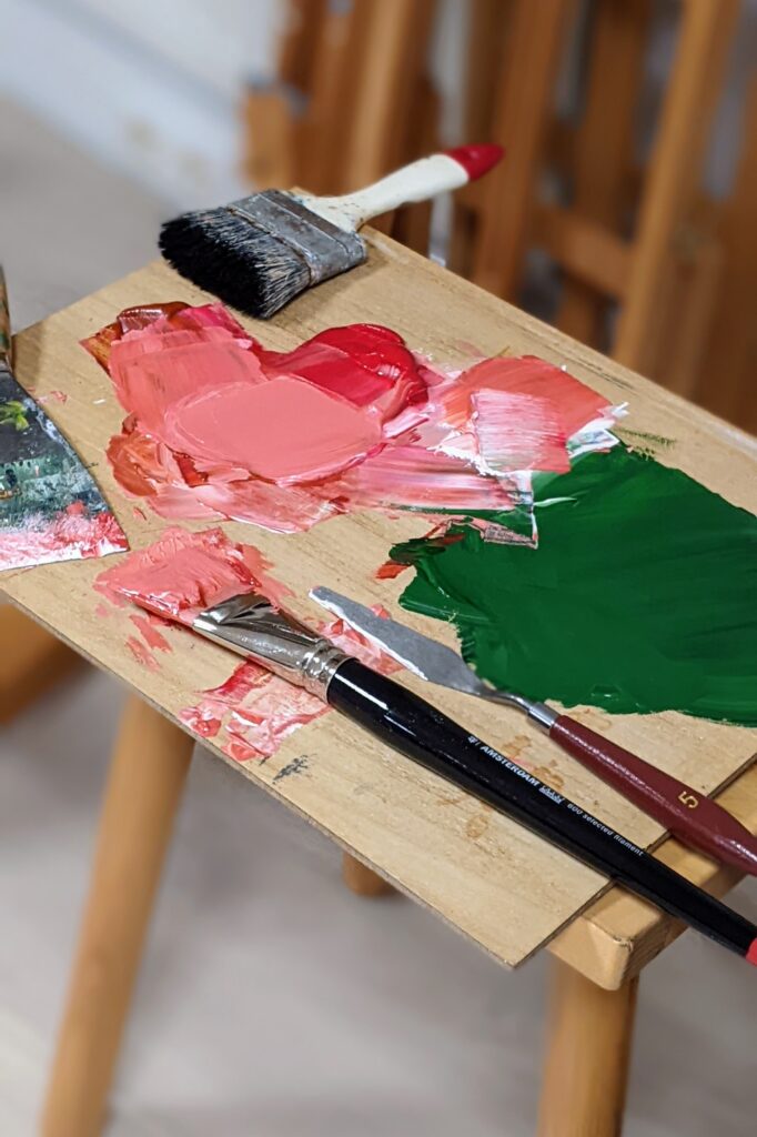 Abstract avontuur acryl schilderen in Amersfoort cursus