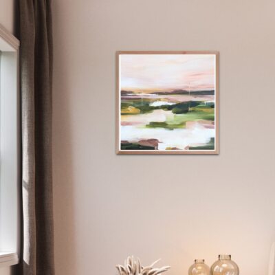 abstract landschap schilderij Radiant light. Kunst aan de muur