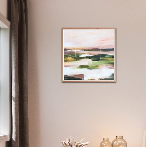 abstract landschap schilderij Radiant light. Kunst aan de muur