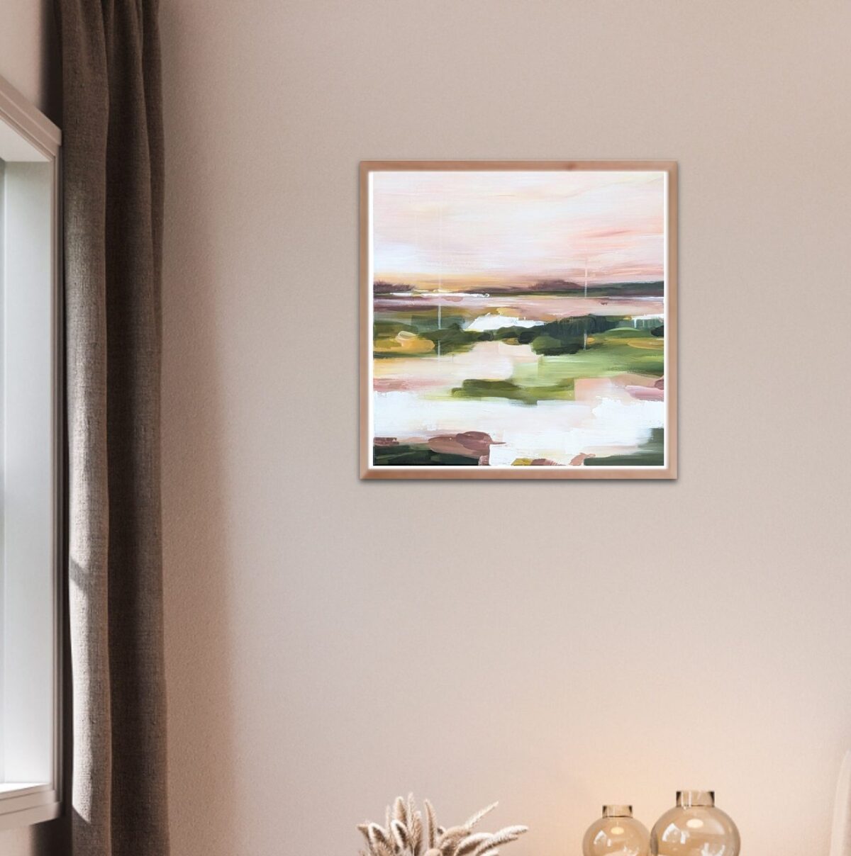 Radiant light abstract landschap schilderij kunst aan de muur