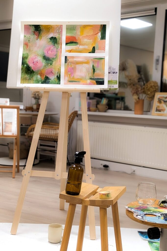 abstract avontuur cursus in Amersfoort acryl schilderen