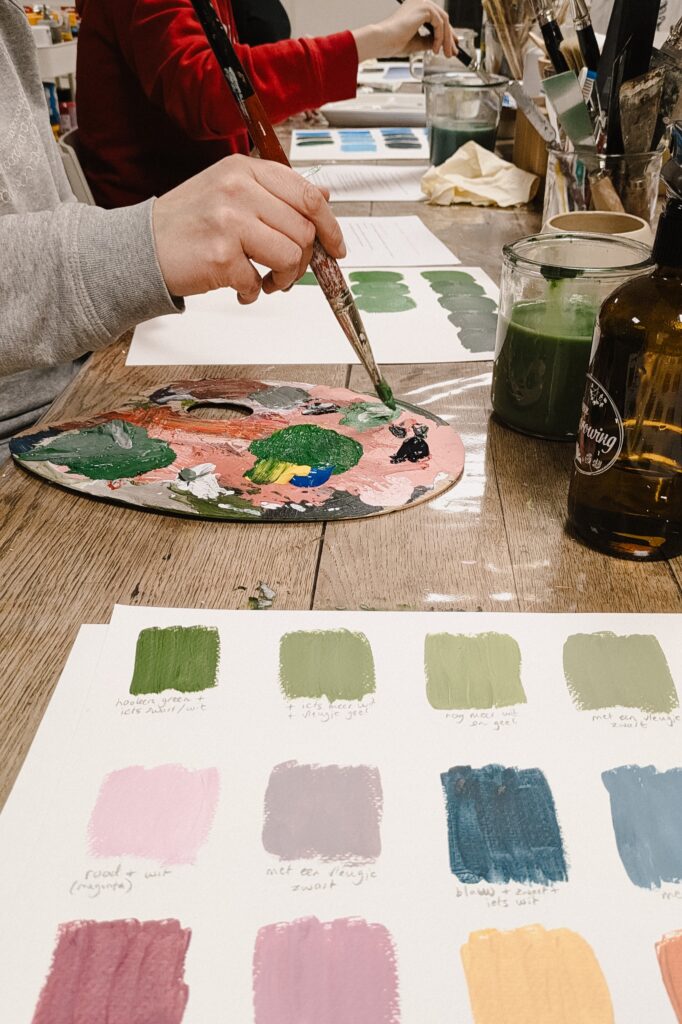 abstract avontuur cursus in Amersfoort acryl schilderen