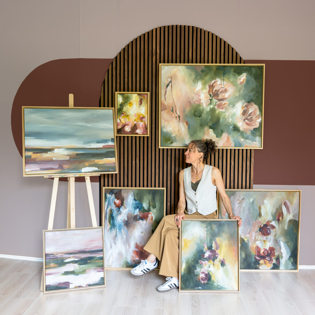 artworkbymadelon Flourish bright collectie abstracte landschap en bloemen schilderijen