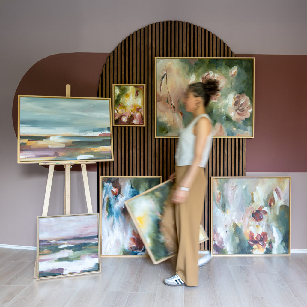 artworkbymadelon collectie Flourish bright abstracte bloem en landschappen schilderijen