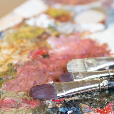 artworkbymadelon collectie Flourish bright abstracte schilderijen dag workshop acryl schilderen