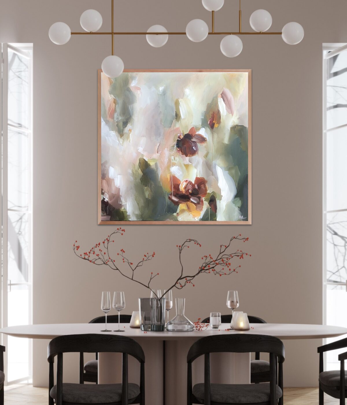 Forth beauty abstract bloemen schilderij in huis kunst op maat