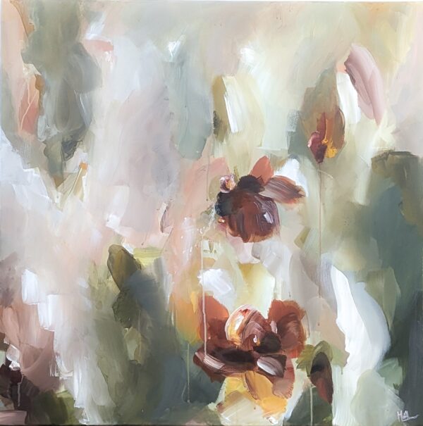 abstract bloem schilderij Flourish bright