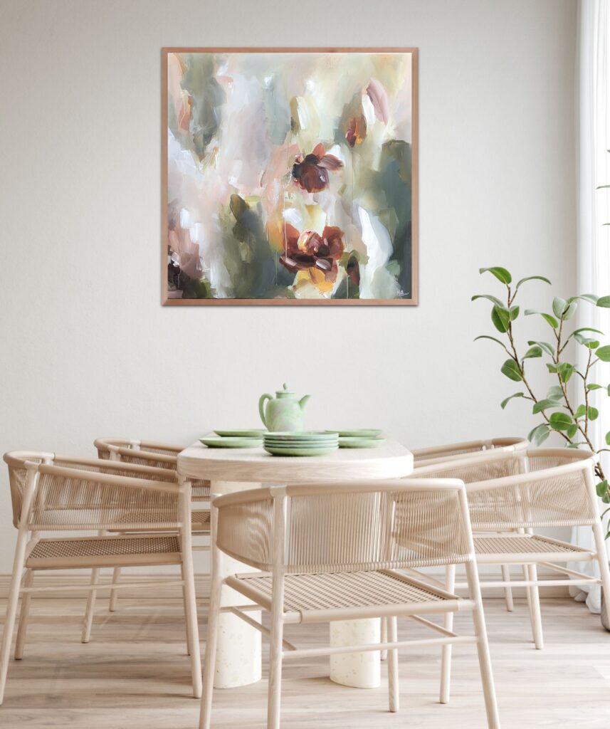 abstract bloem schilderij op canvas forth beauty