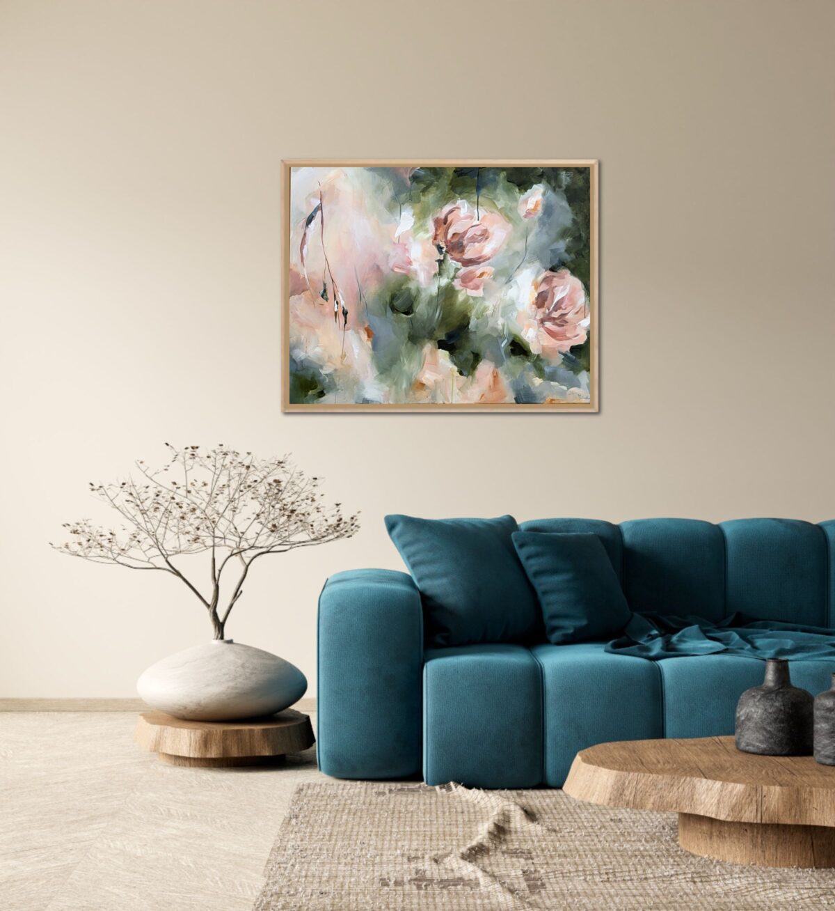 abstract bloemen schilderij Flourish bright