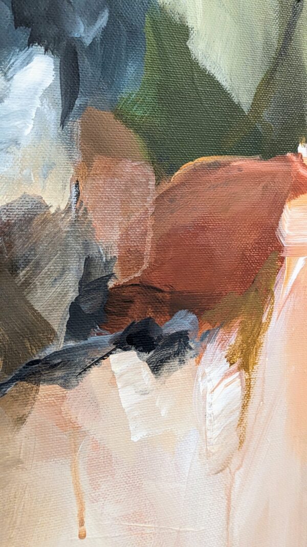 detail uit bloemen abstract schilderij be bright with hope
