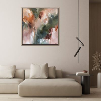 abstract bloem schilderij where light falls softly