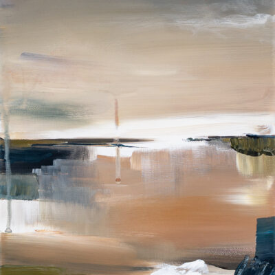 artworkbymadelon Between shadows of light II abstract landschap schilderij
