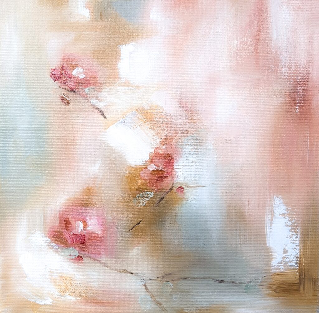 blossom dreams abstract olie schilderij kunst