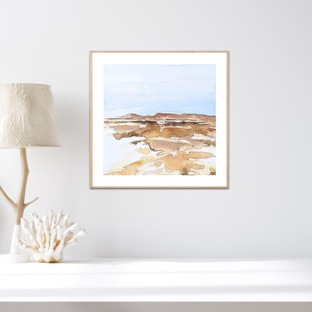Kunst print abundance in passepartout Texel collectie