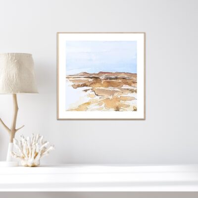 Kunst print abundance in passepartout Texel collectie