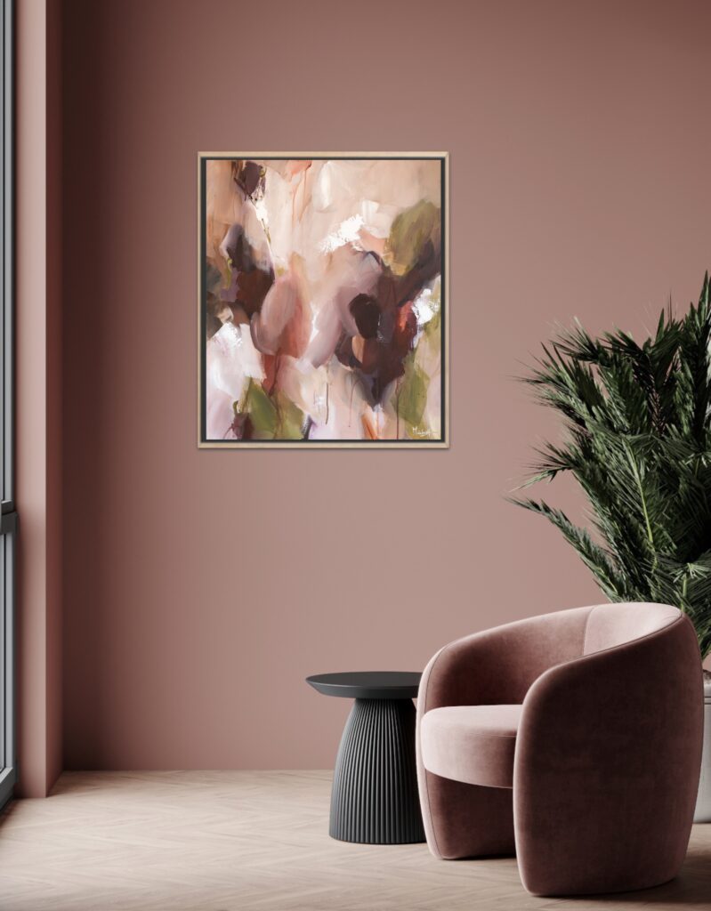 whispering light abstract bloem schilderij kunst