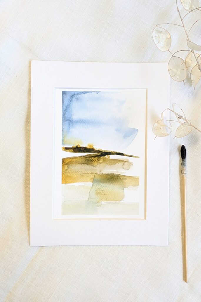 abstract landschap aquarel a season unfolds 2