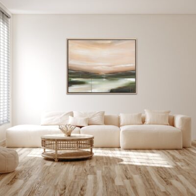 a promise behind the horizon abstract landschap schilderij