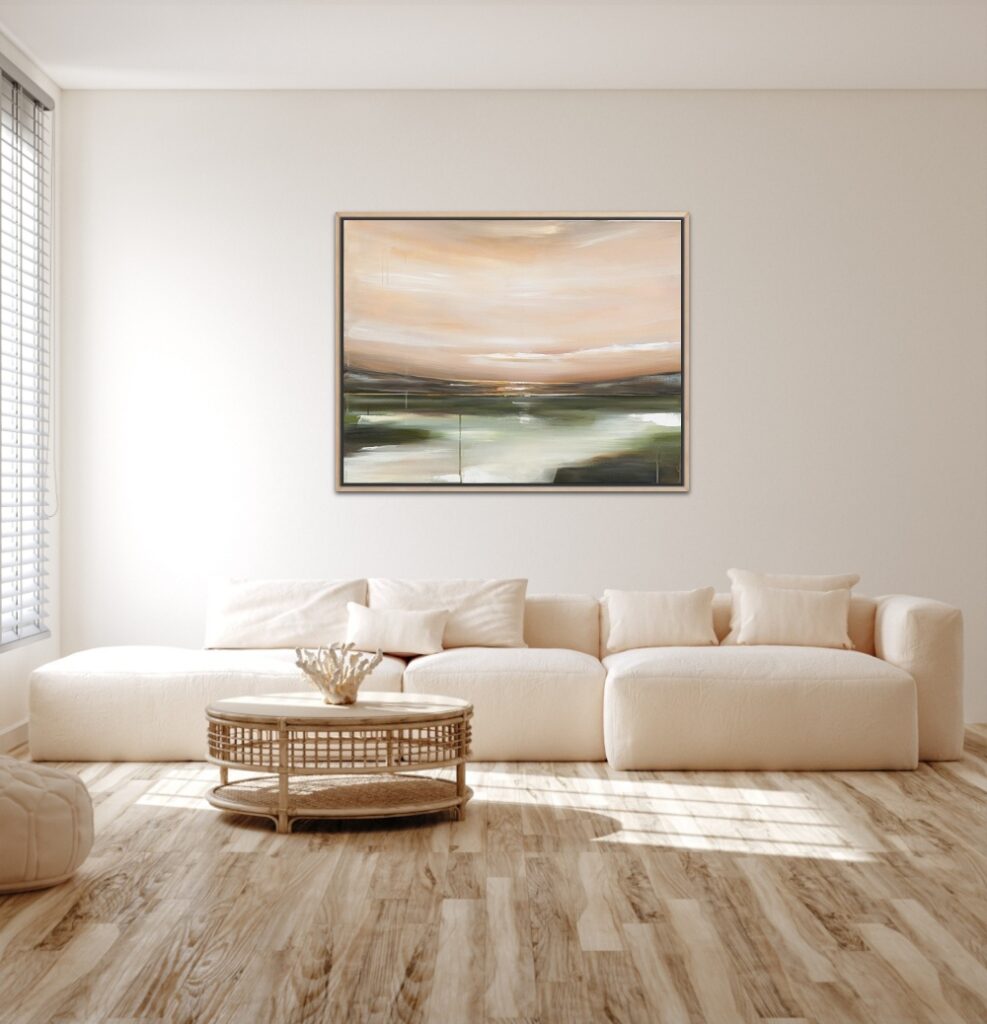 a promise behind the horizon abstract landschap schilderij