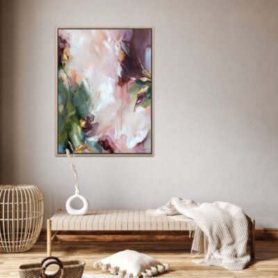 bloom after silence abstract bloem schilderij artworkbymadelon in amersfoort