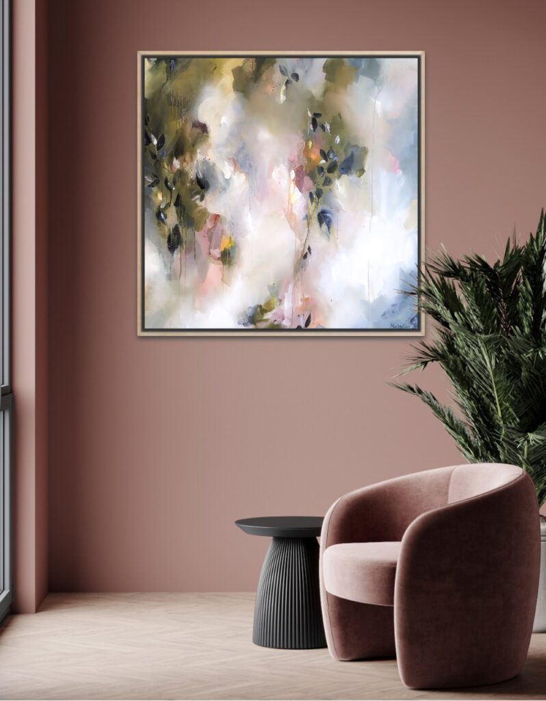 Embrace the mystery flower abstract schilderij